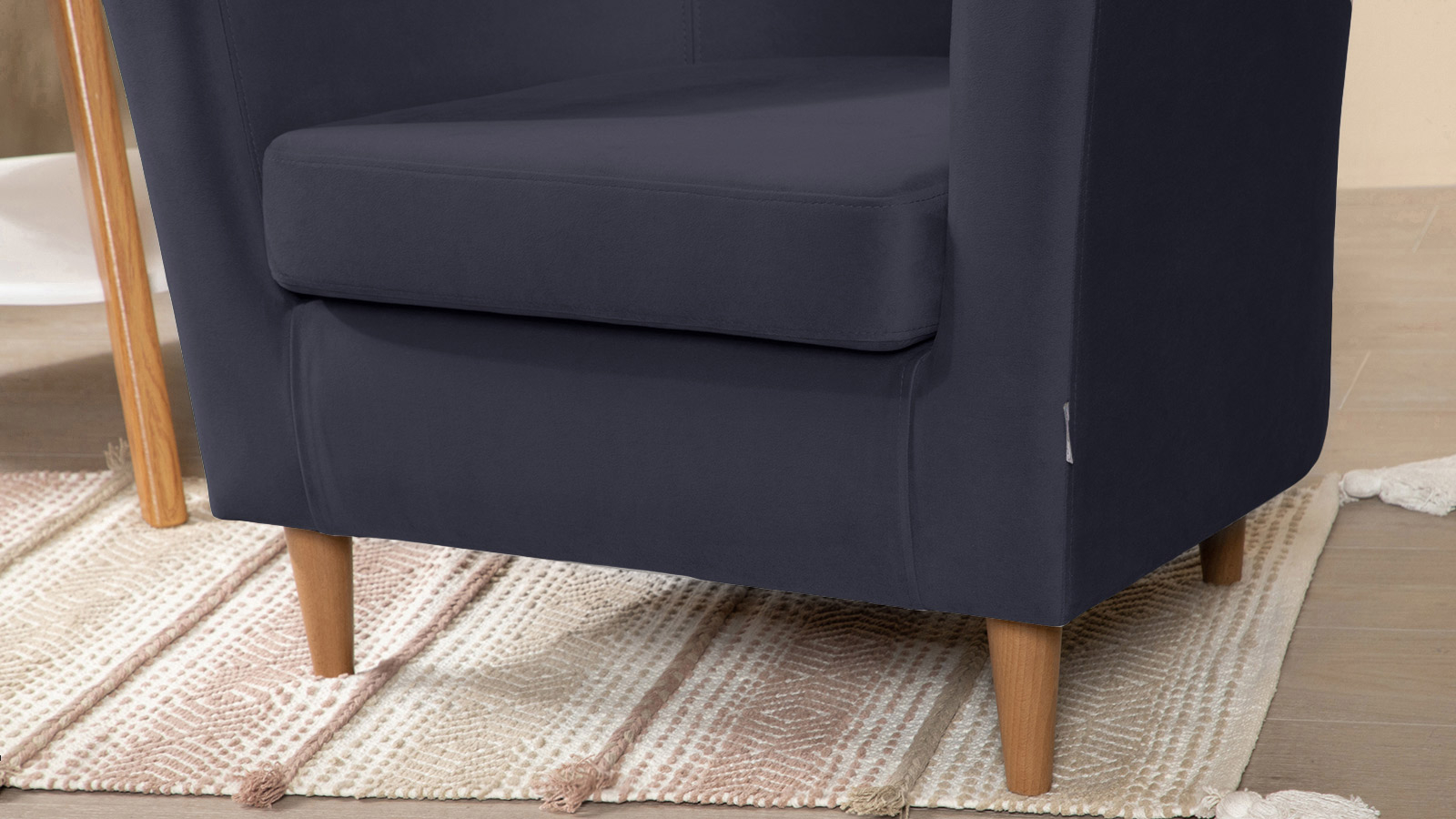 Кресло Moony Sky velvet 40, светлые ножки 75x80 — купить в Озерце