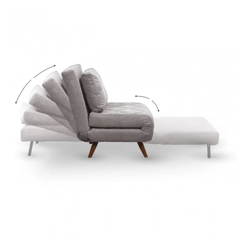 Кресло раскладное DOMM Scandy 83 тауп, ноги бежевые — купить в Озерце