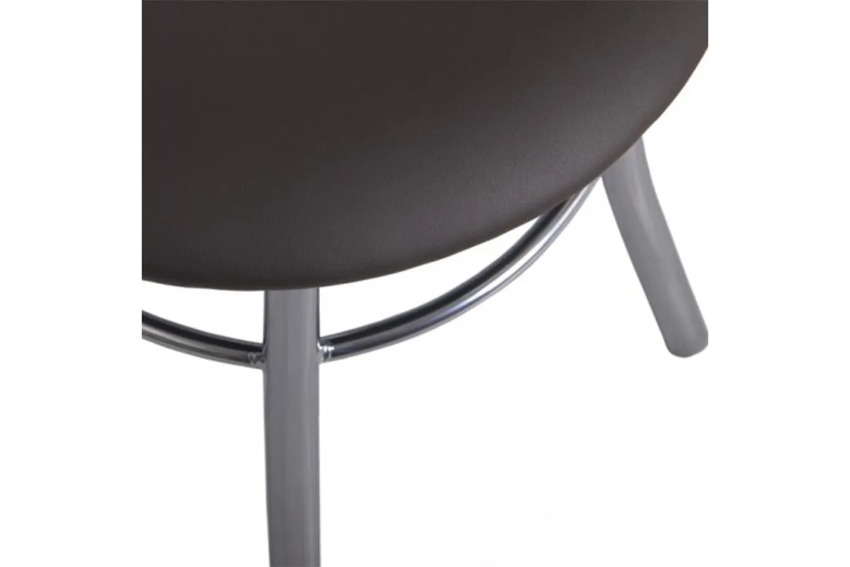 Табурет Асти каркас зеркал., экокожа (Экотекс 3029 шоколад) СРП 014 - купить в Озерце