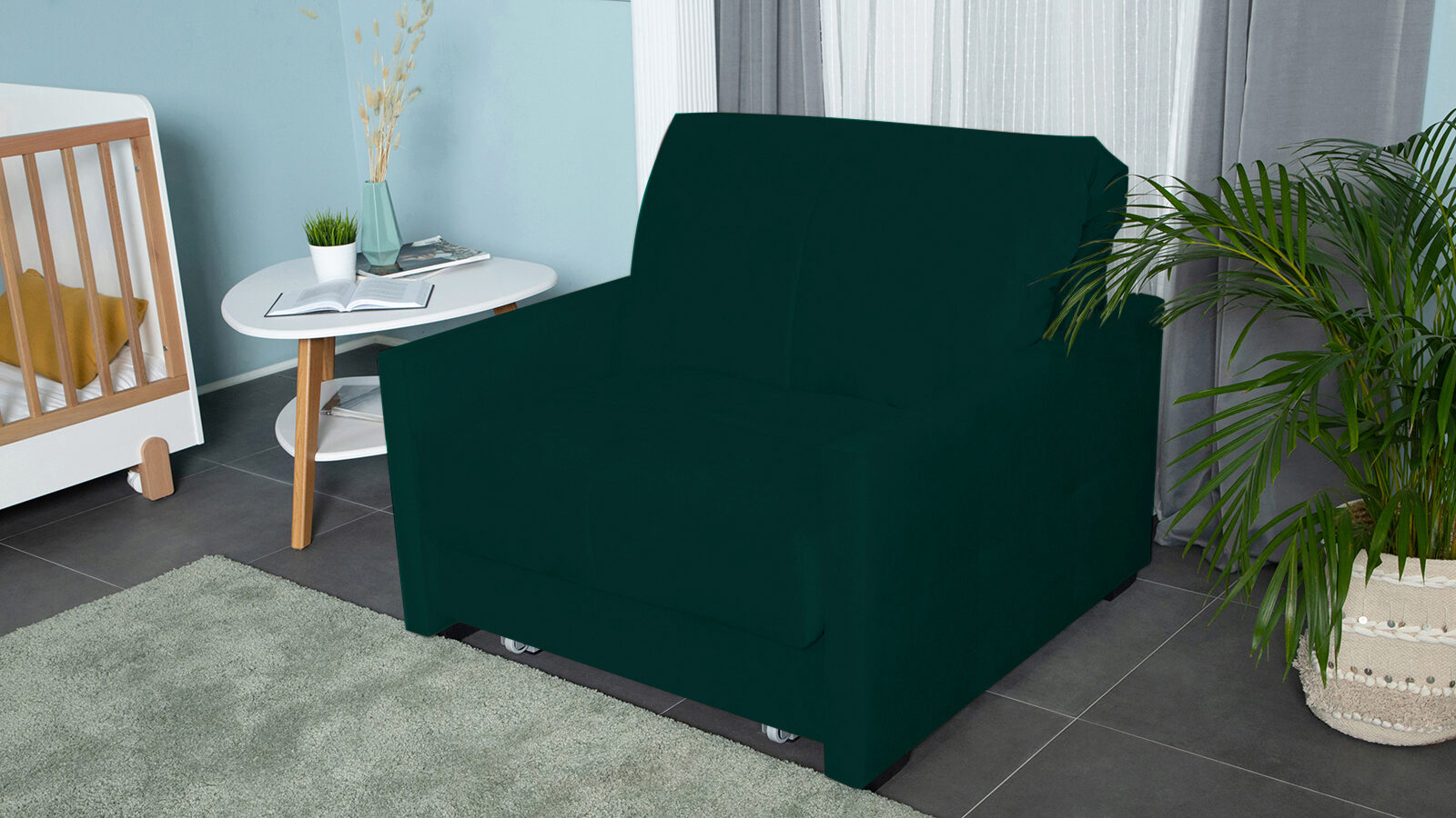 Кресло-кровать Carina Nova Sky velvet 42 80x205 — купить в Озерце