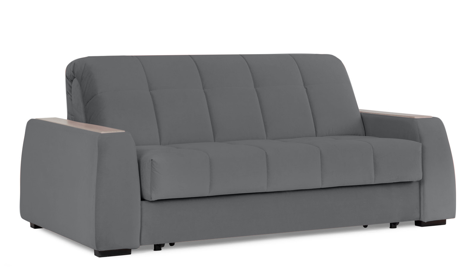Диван - кровать Domo Pro с накладкой цвета ясень, стежка квадрат, ткань Sky Velvet 16 140x216 — в мебель-центре Озерцо