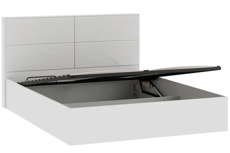 Кровать Тесса с подъемным механизмом Тип 2 без заглушины 160х200 (Белый жемчуг/Белый глянец) - купить в Озерце