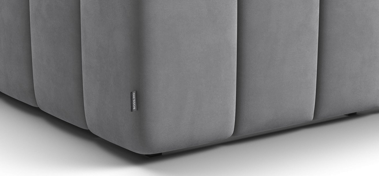 Босс ХО Кровать 180*200 Велюр Монолит сталь - купить в Озерце