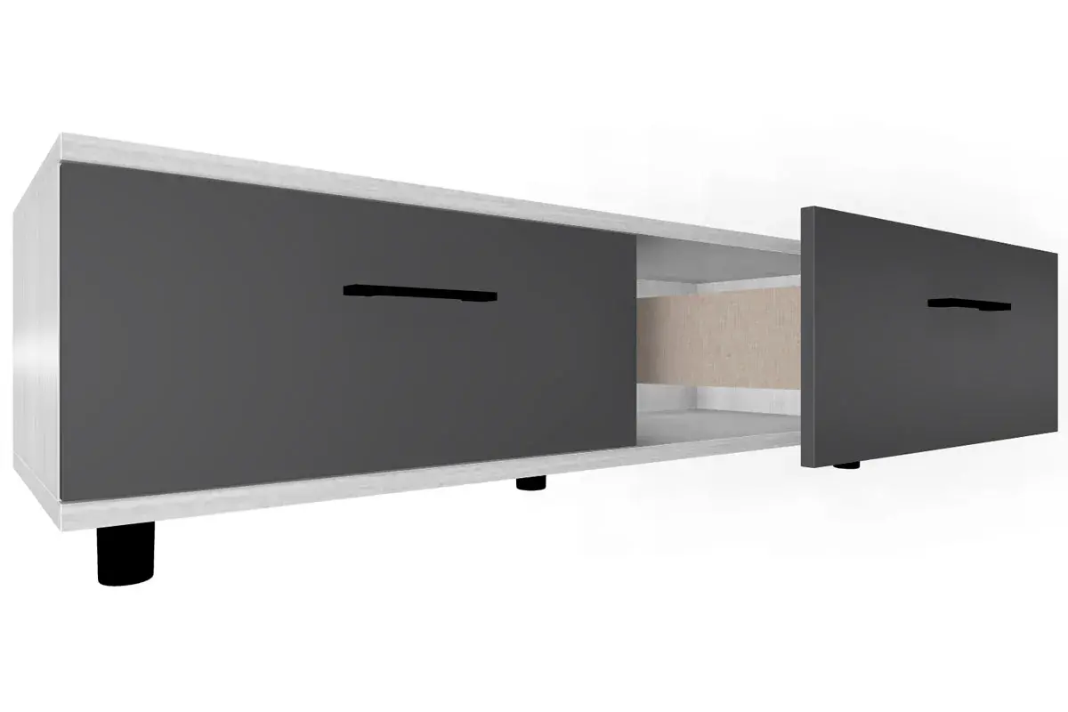 Тумба ТБ-5073-СЯ-АМ (Снежный Ясень/Антрацит Матовый) — Мебель-центр Озерцо