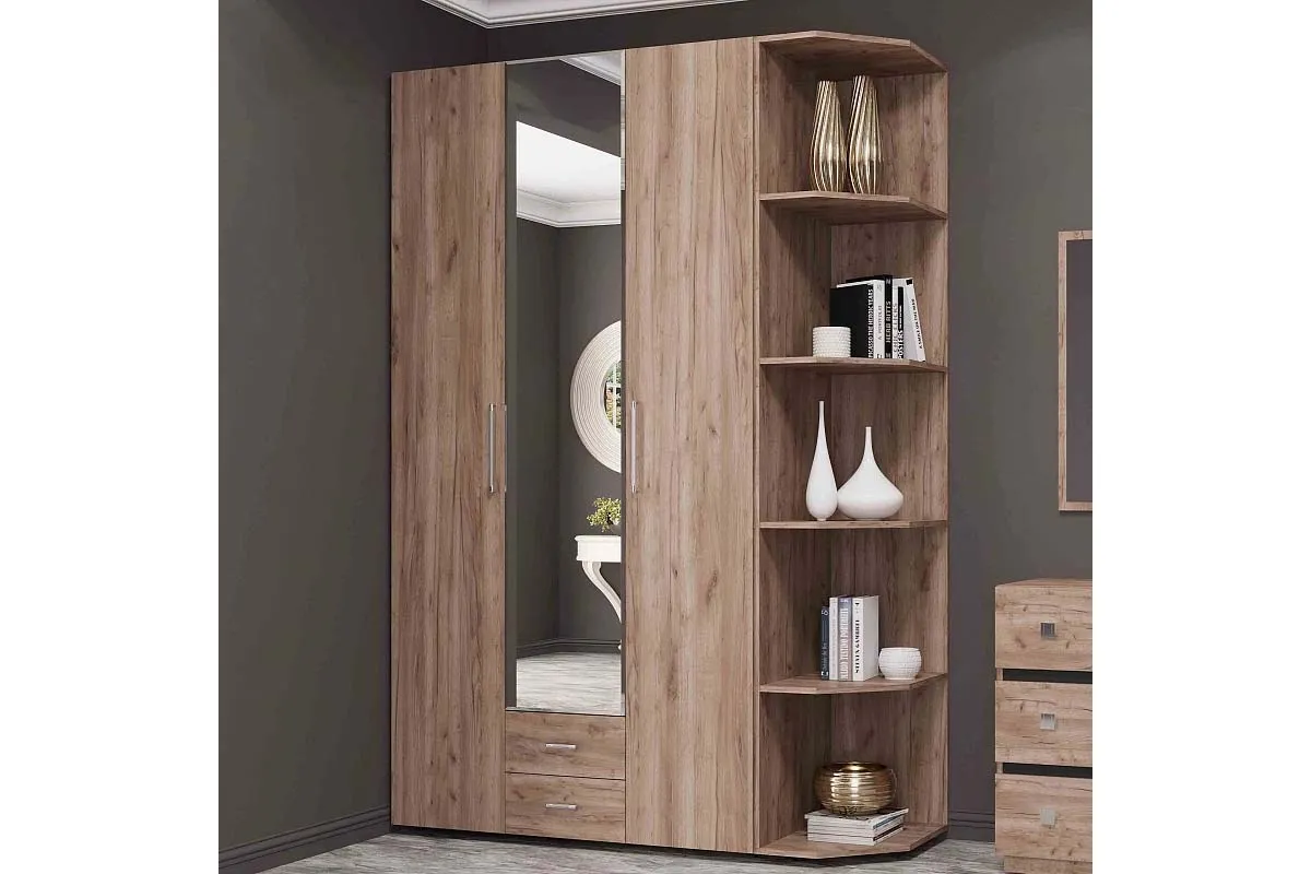 Монако 14 Полка угловая Дуб табачный Craft в мебель-центре Озерцо
