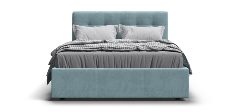 Кровать Белла 140*200 с ПМ велюр Monolit аква - купить в Озерце