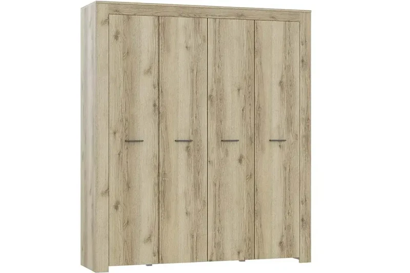 Шкаф 4х-створчатый Квадро 17 (Дуб Делано Светлый) в мебель-центре Озерцо