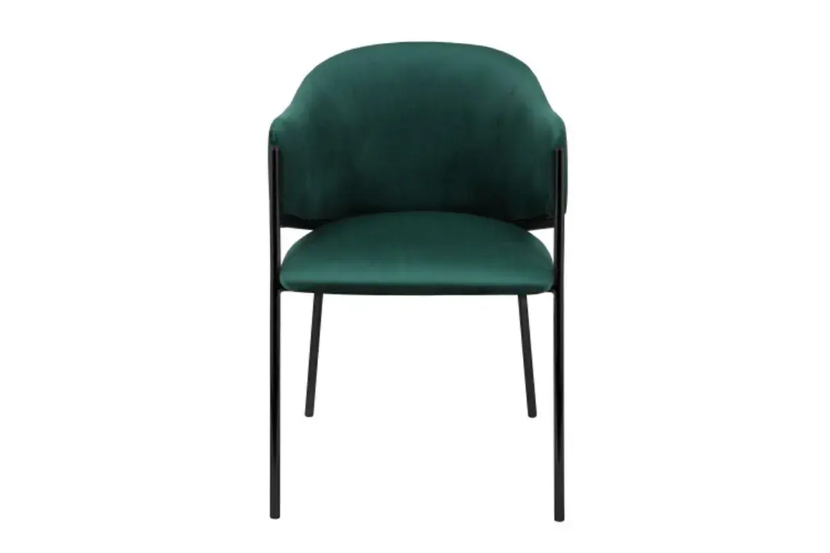 Стул Муза каркас черный матовый, велюр (Velluto 10 темно-зеленый) СРП-068 - купить в Озерце