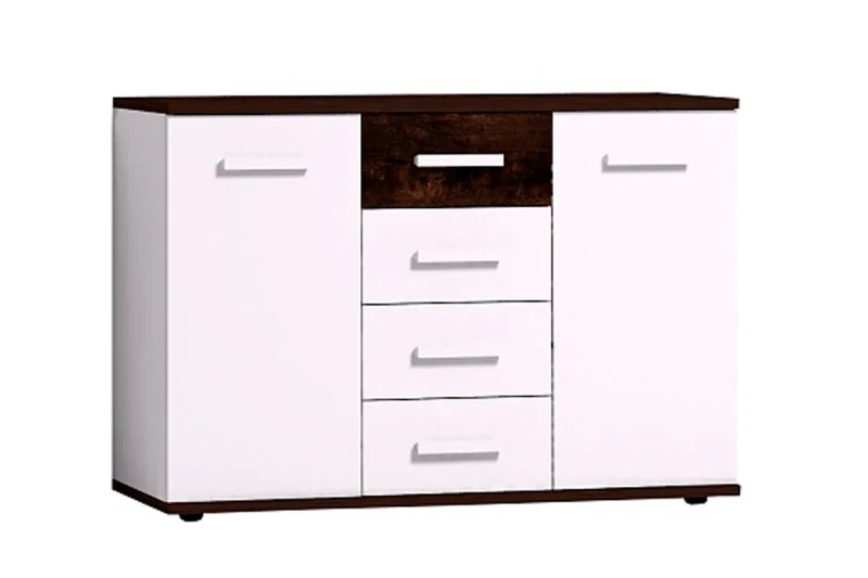 Тумба МЦН Норвуд 5 (Белый/Орех шоколадный/ЛДСП) — Мебель-центр Озерцо