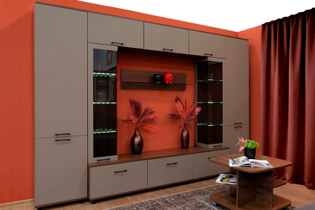 Антресоль АН-5044-ГТ-ЛМ (Гикори Джексон Темный/Латте Матовый) в мебель-центре Озерцо