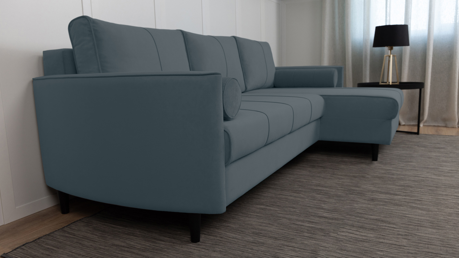 Диван Kvina New угловой, Тк. Sky Velvet 18 142x228 — купить в Озерце