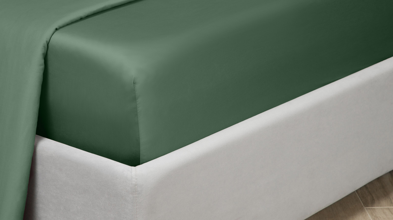 Простынь на резинке Askona Lite Home, цвет Хвойный 90x200 в мебель-центре Озерцо