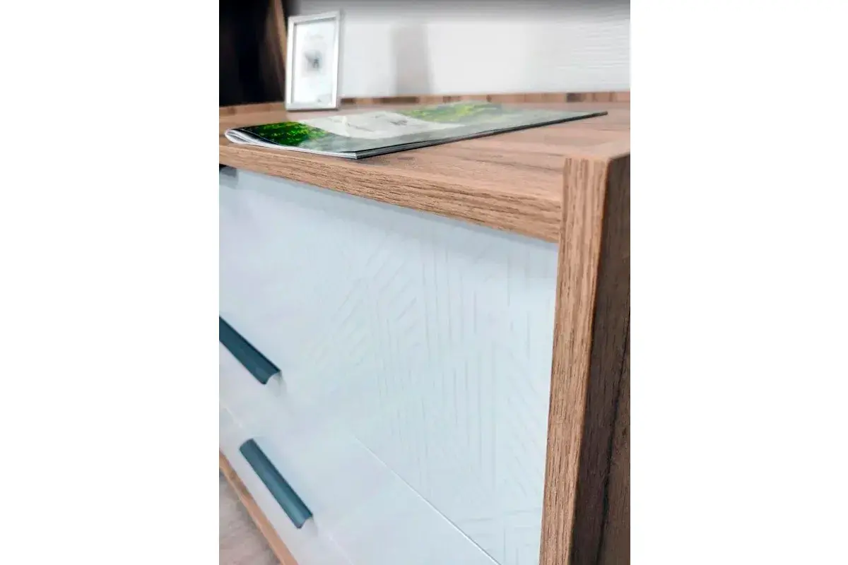 Комод Николь мод.3 (Белый/Дуб Альпийский) — Мебель-центр Озерцо