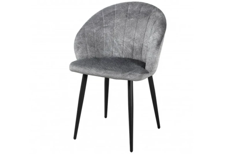 Стул Моника (Муар черный/Велюр Лофт Сильвер/Светло-серый) СРП-050 - купить в Озерце