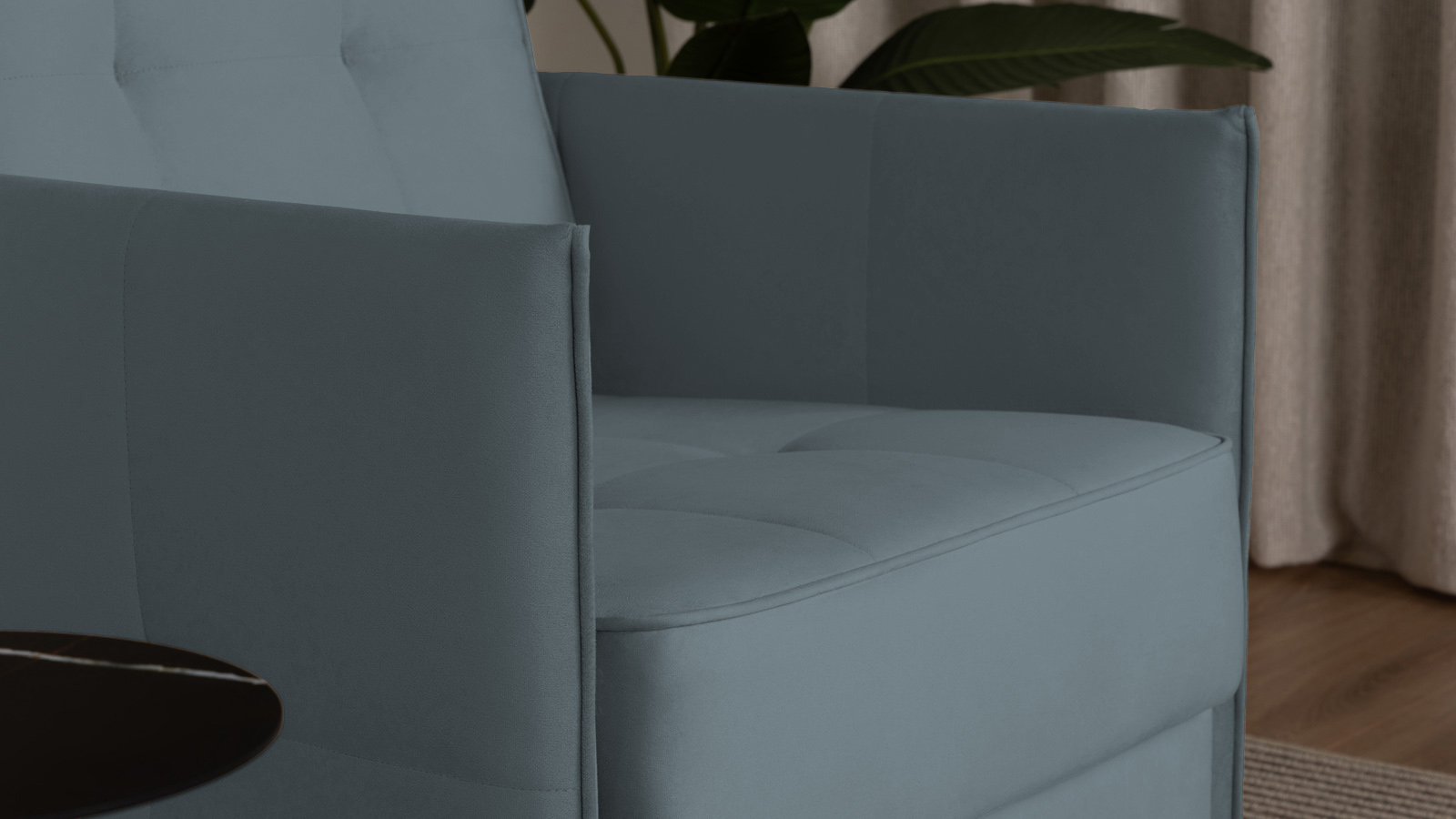 Кресло Amani Pro, Тк. Sky Velvet 18 (подлокотник: 5 см) 73.5x89 — купить в Озерце