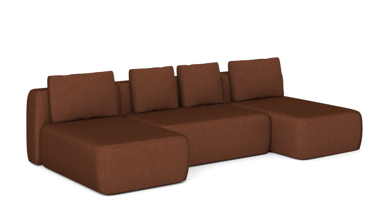Диван модульный 3-секционный Molto 125+125+125 ткань Galaktika grap 147x300 — купить в Озерце