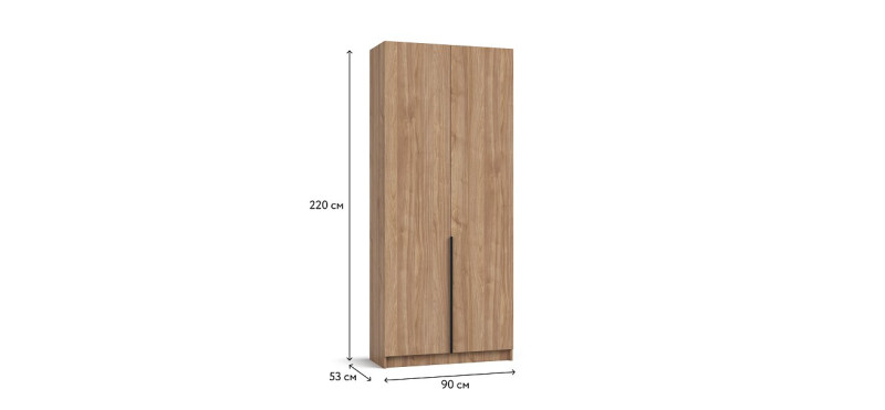Босс Стандарт 90*220 шкаф распашной 2Д Орех Селект в мебель-центре Озерцо