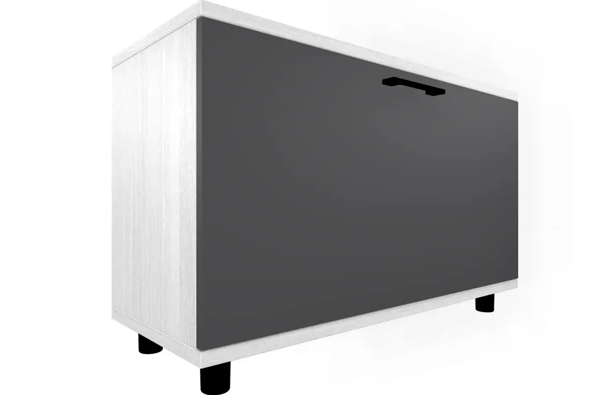 Прихожая Грейс комплект 9 (Снежный Ясень/Антрацит Матовый) — Мебель-центр Озерцо