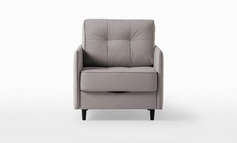 Кресло -кровать Amani Pro, ткань Casanova Grey (подлокотник: 5 см) — купить в Озерце