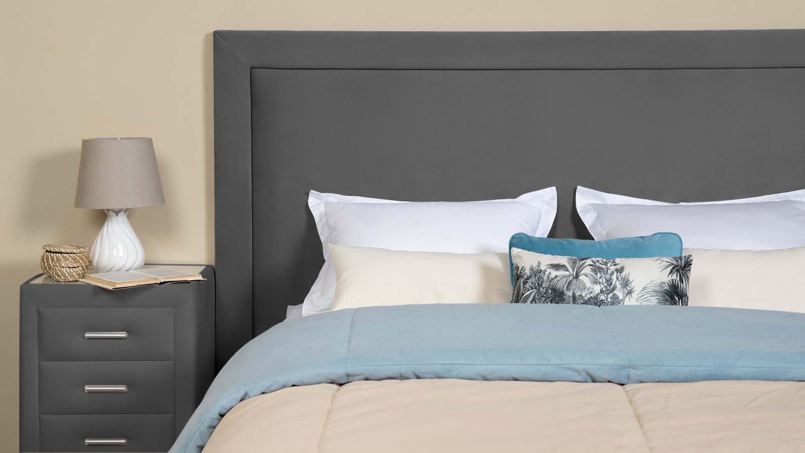 Кровать Domenico Lux, Тк. Sky Velvet 16, нога венге 180x200 - купить в Озерце