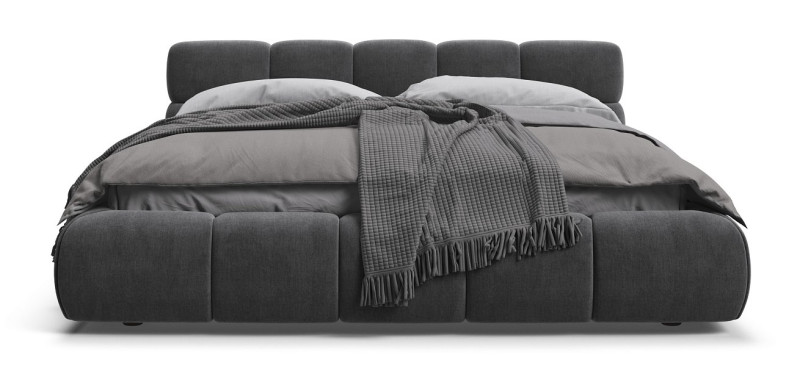 Босс Дрим Кровать+ПМ 160*200 Велюр Монолит серый - купить в Озерце