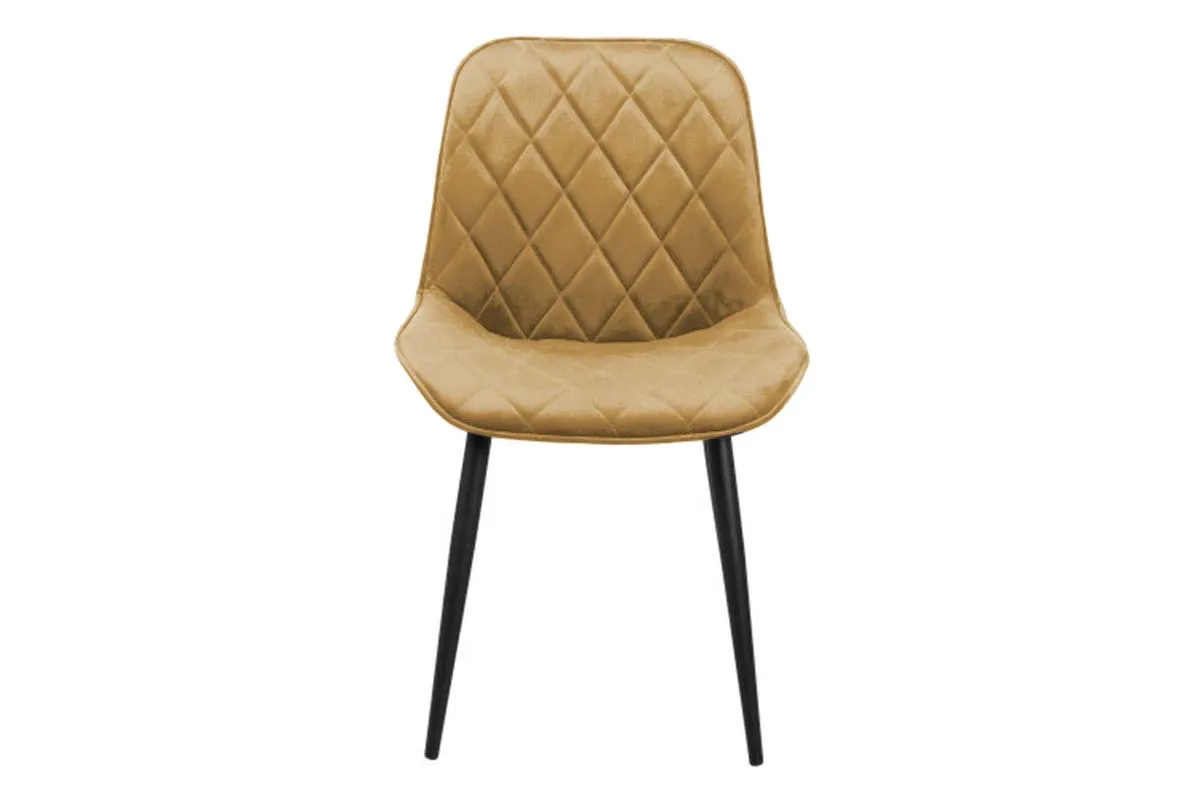 Стул Аура каркас Муар черный, велюр (Velluto 08 горчичный) СРП-032 - купить в Озерце