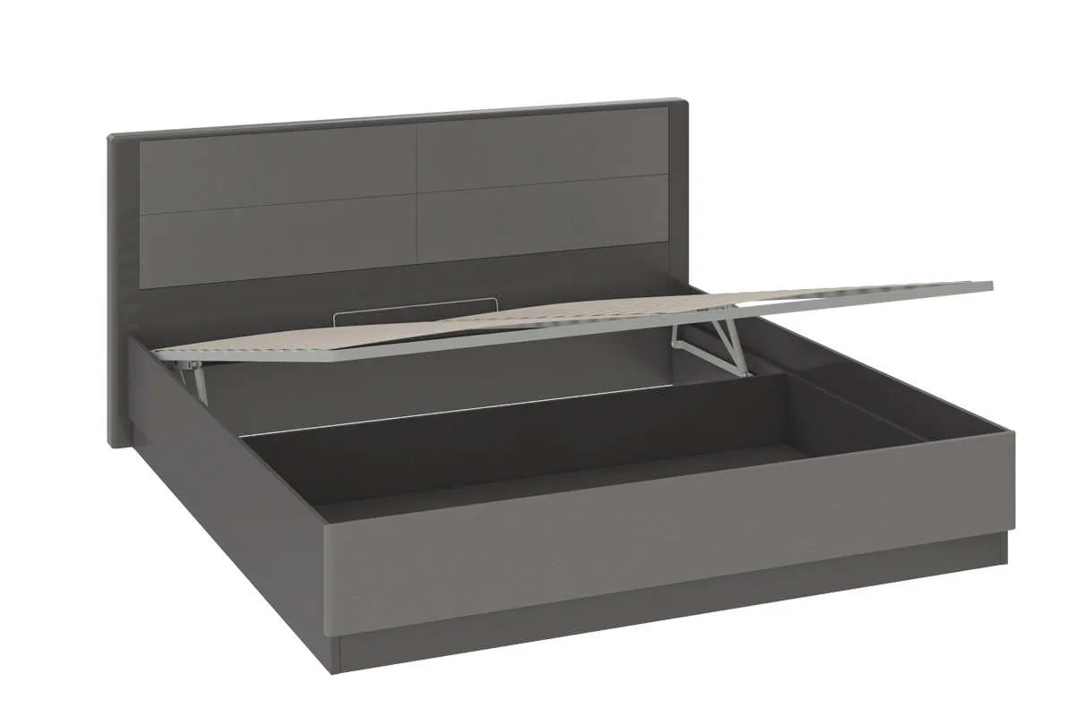 Двуспальная кровать Наоми с подъемным механизмом (Фон Серый/Джут) 160х200 - купить в Озерце