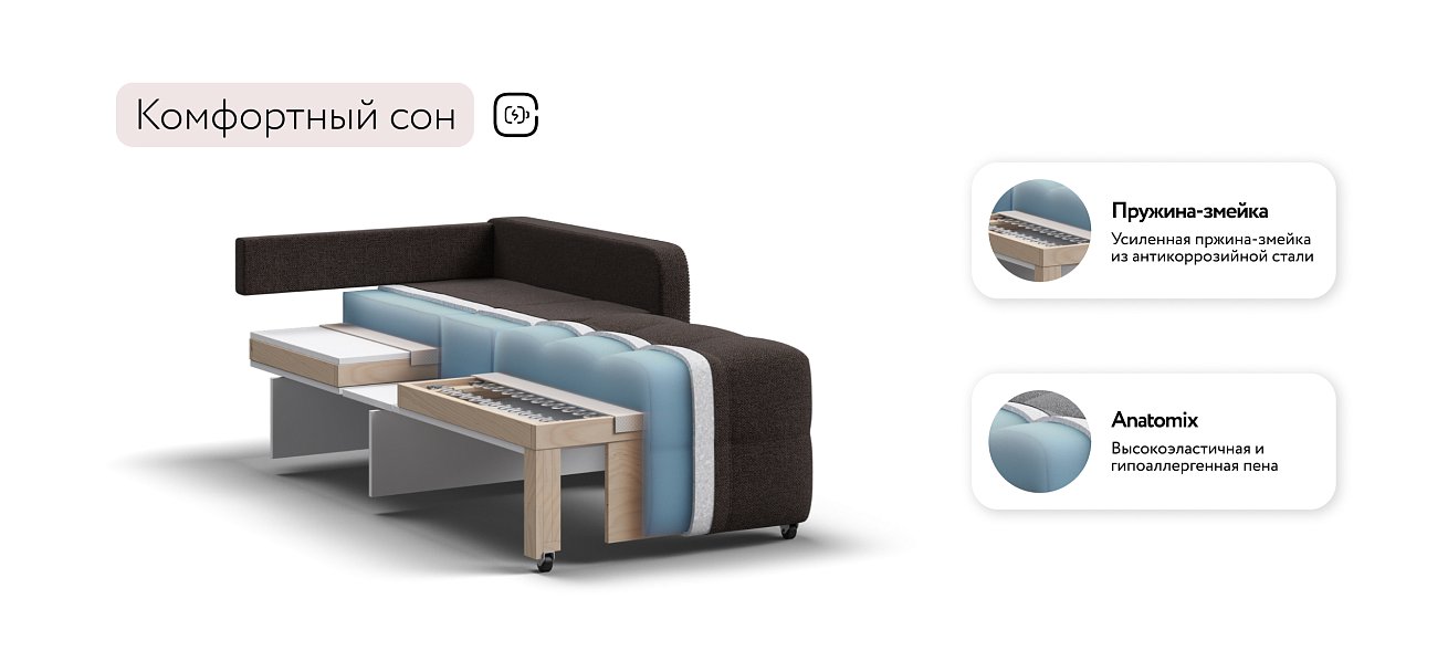 Денди Слим кресло-кровать Рогожка Мальмо шоколад — купить в Озерце