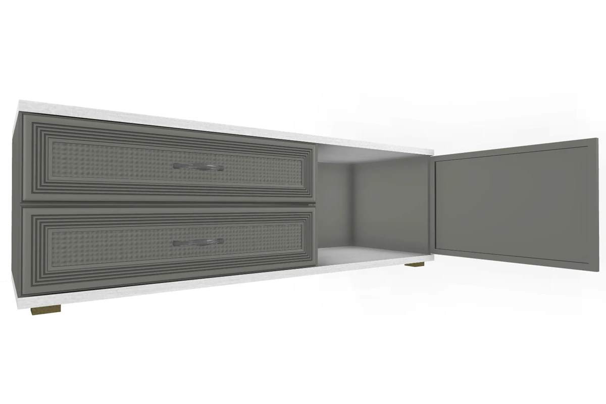 Тумба ТБ-1035-СЯ-СО (Снежный Ясень/Серый Оникс) — Мебель-центр Озерцо