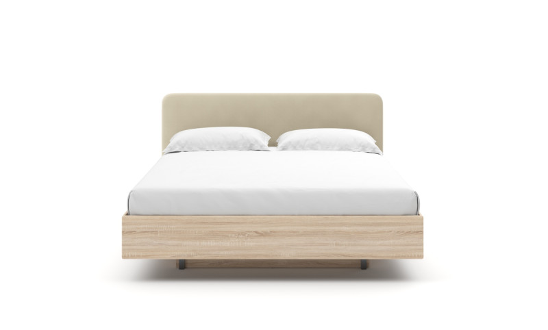 Кровать Gretta Pro, цвет дуб сонома + ткань Casanova Stone, 140x200 - купить в Озерце