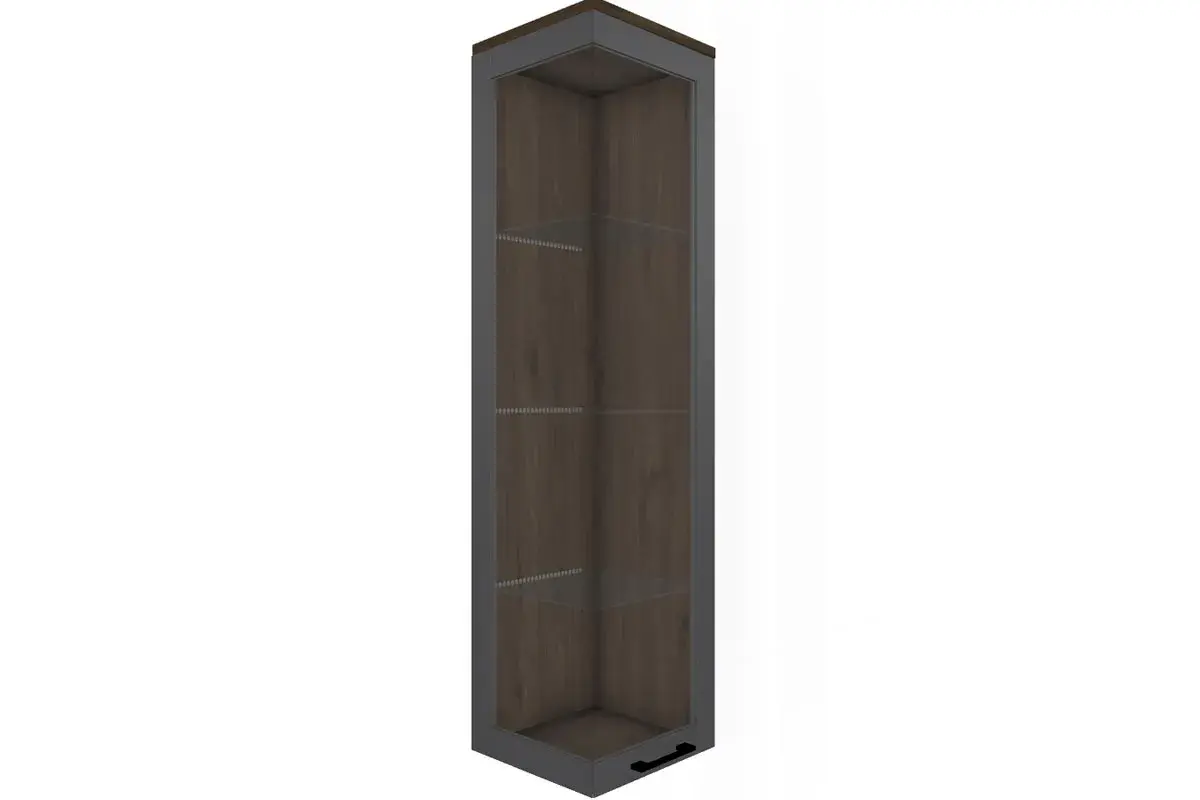 Гостиная Грейс комплект 6 (Гикори Джексон Темный/Антрацит Матовый) — Мебель-центр Озерцо