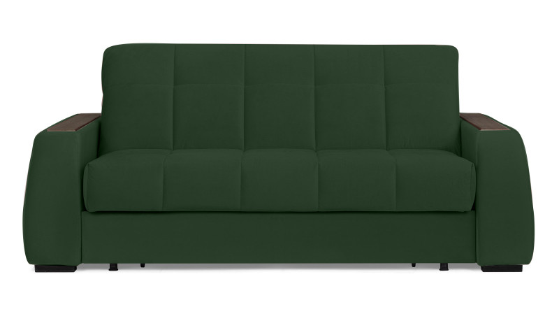 Диван - кровать Domo Pro с накладкой цвета венге, стежка квадрат, ткань Casanova Grass 160x216 — в мебель-центре Озерцо