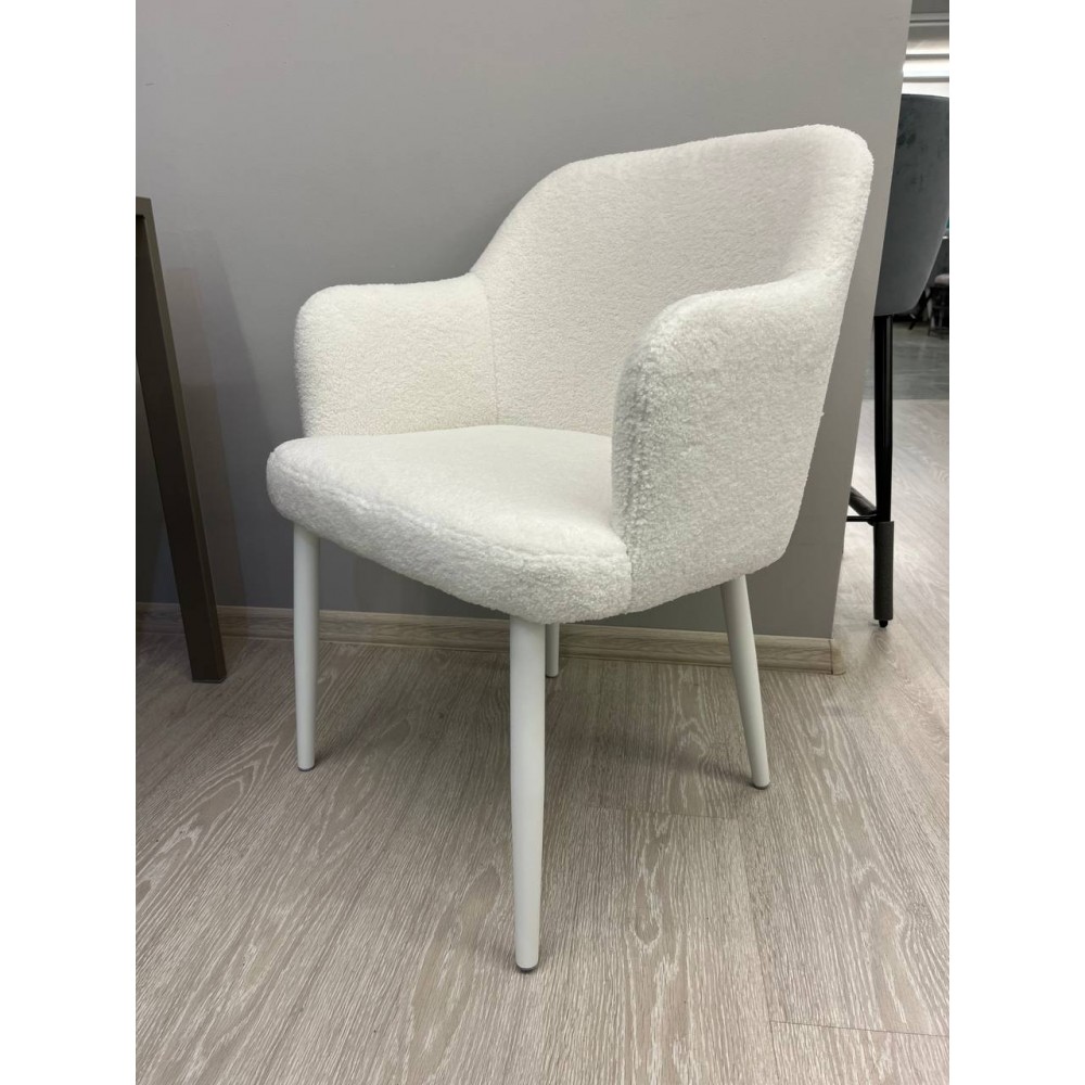 Стул МОНИКА AL муар.белый/Winnie 02 белый - купить в Озерце