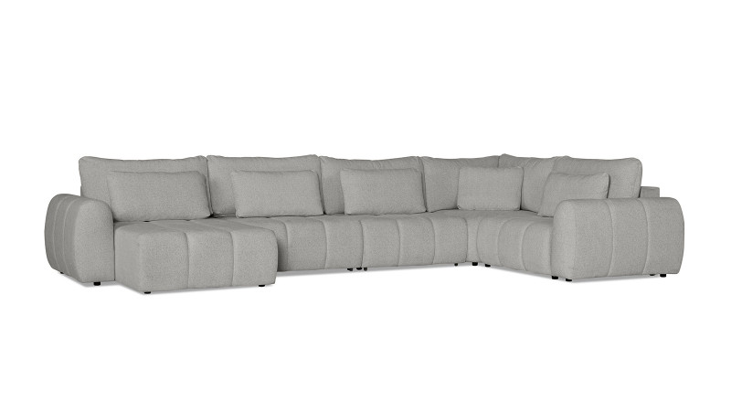 Диван -кровать П-образный Mellow-5 секц. ткань Raven 06 247x450 — купить в Озерце