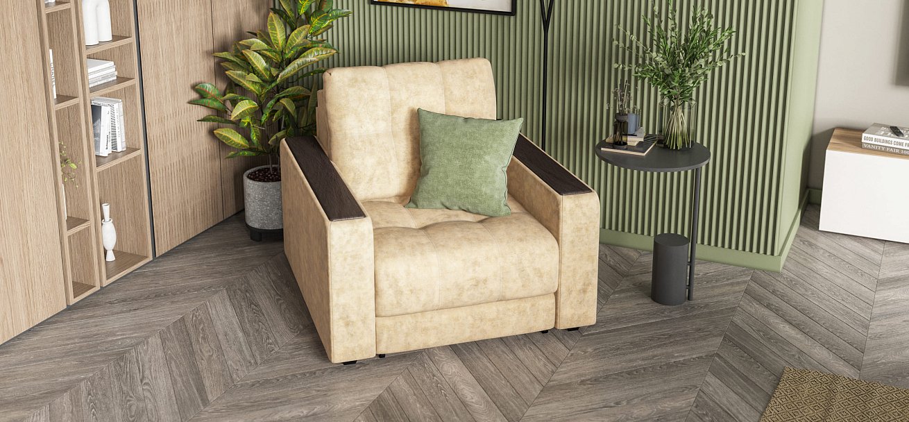 Босс кресло-кровать Велюр Роял шампань — купить в Озерце