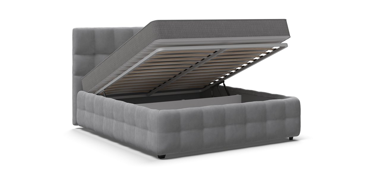 Кровать Босс 160*200 Про велюр Monolit сталь - купить в Озерце