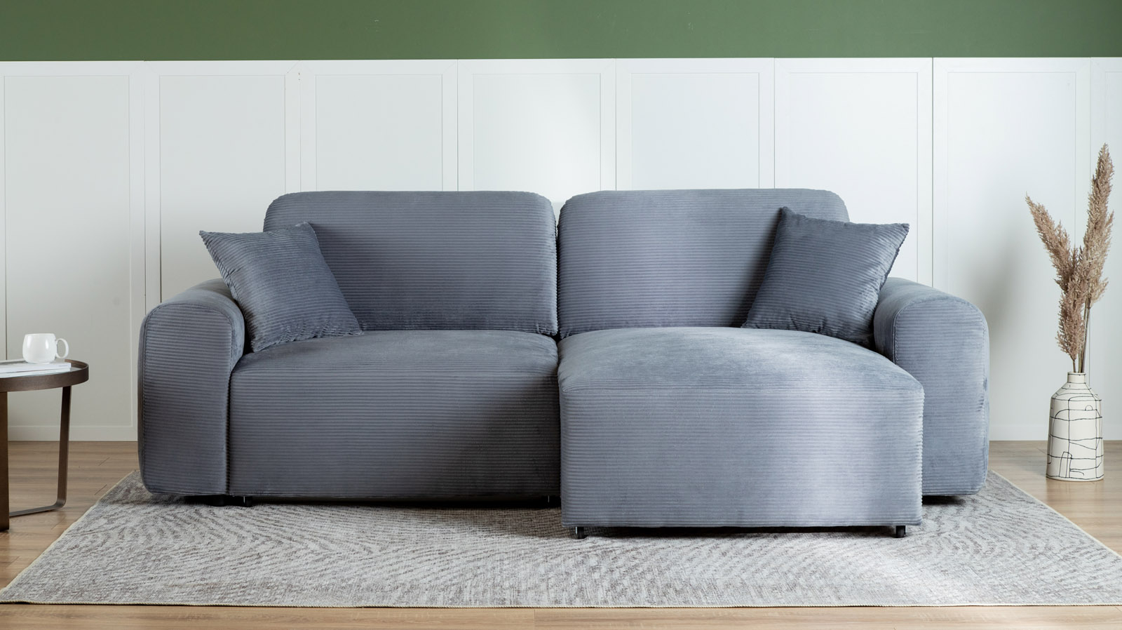 Диван -кровать угловой Raklet ткань Cilium Steel 156x258 — купить в Озерце