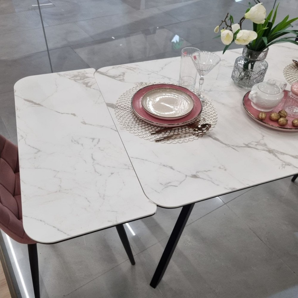 Стол LEON керамика Calacata Vaglioro - купить в Озерце