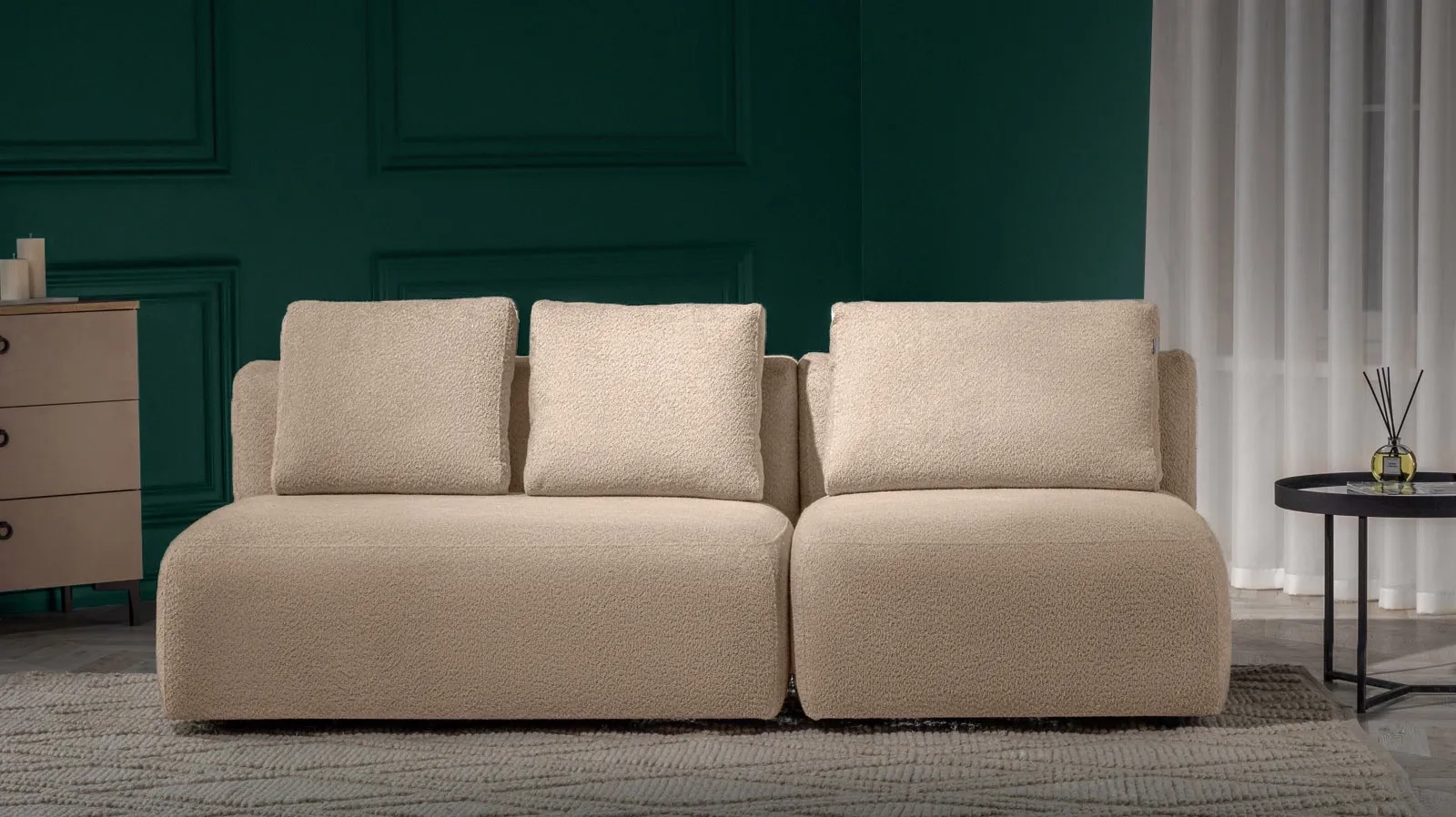 Диван модульный Molto, 2-секционный,125+85+125+85,ткань Soul 112 107x214 — купить в Озерце