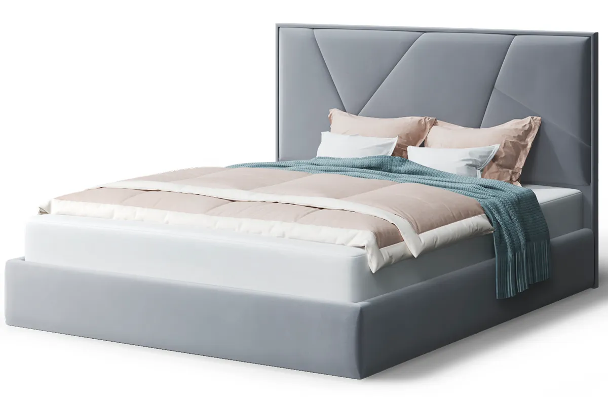 Кровать без опоры Ингрид с ПМ 140х200 (Нео 25/Серый) - купить в Озерце
