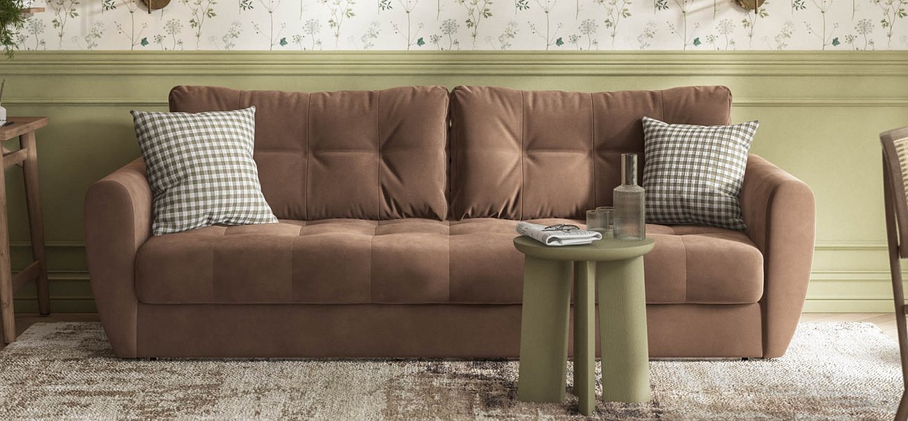 Престон диван Велюр Монолит мокко — купить в Озерце