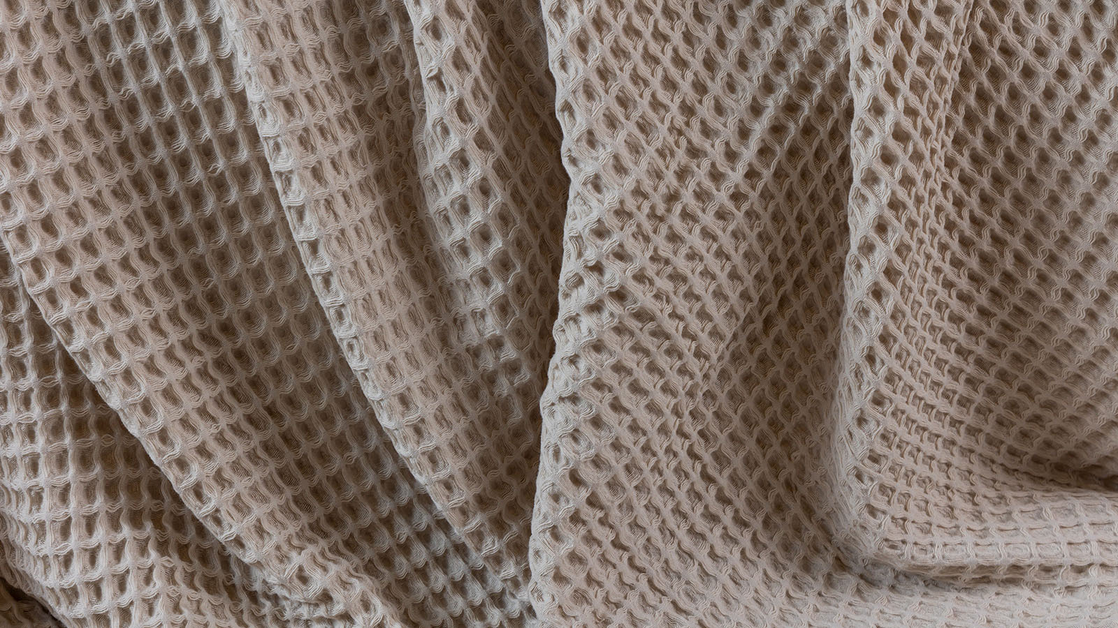 Покрывало хлопковое Waffle, цвет: айвори 220x230 в мебель-центре Озерцо