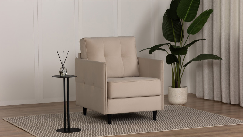 Кресло Amani Pro, Тк. Sky Velvet 03 (подлокотник: 5 см) 73.5x89 — купить в Озерце