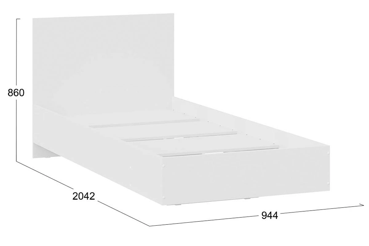 Кровать комбинированная Марли 90х200 Тип 2 (Белый) - купить в Озерце