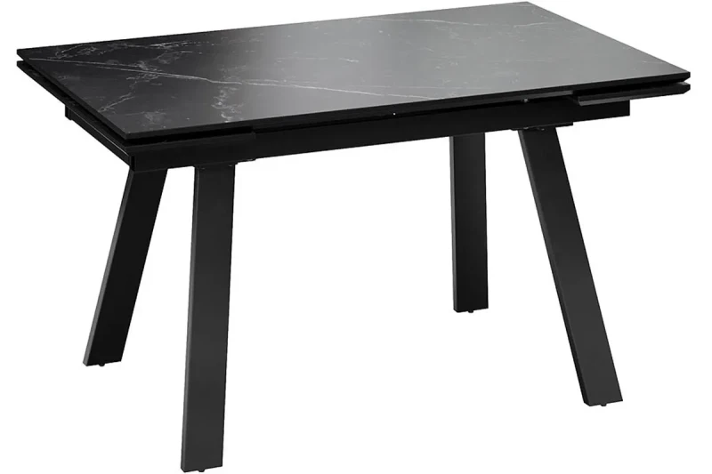 Стол обеденный Дэкстон Тип 1 (Черный муар/Керамика матовая/Черный мрамор) - купить в Озерце