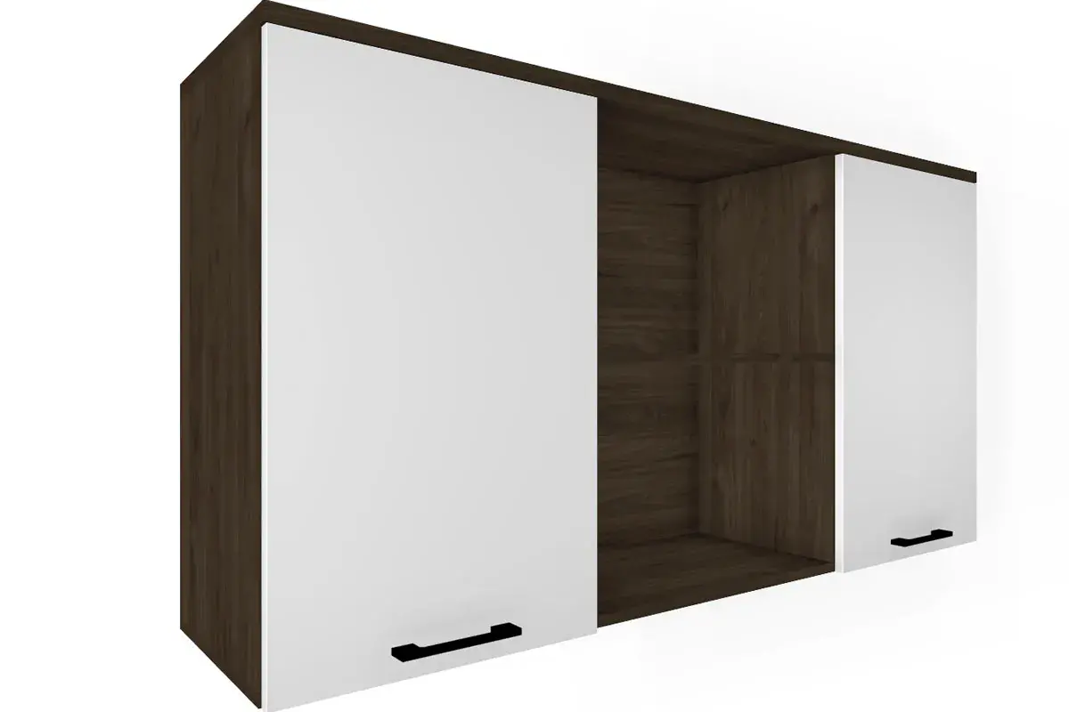 Детская Грейс композиция 3 (Гикори Джексон Темный/Белый Бриллиант Глянцевый) — Мебель-центр Озерцо