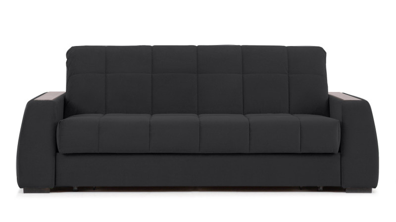 Диван - кровать Domo Pro с полками цвета ясень, стежка квадрат, ткань Sky Velvet 38 160x216 — в мебель-центре Озерцо