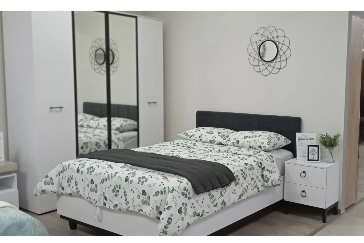 Шкаф Шарлиз 4-х дв. с зеркалом (Белое сияние/Белый снег) в мебель-центре Озерцо