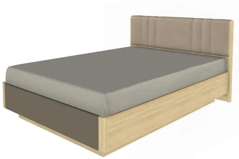 Кровать КР-4012-АС-ЛМ (Ясень Асахи/Латте Матовый) - купить в Озерце