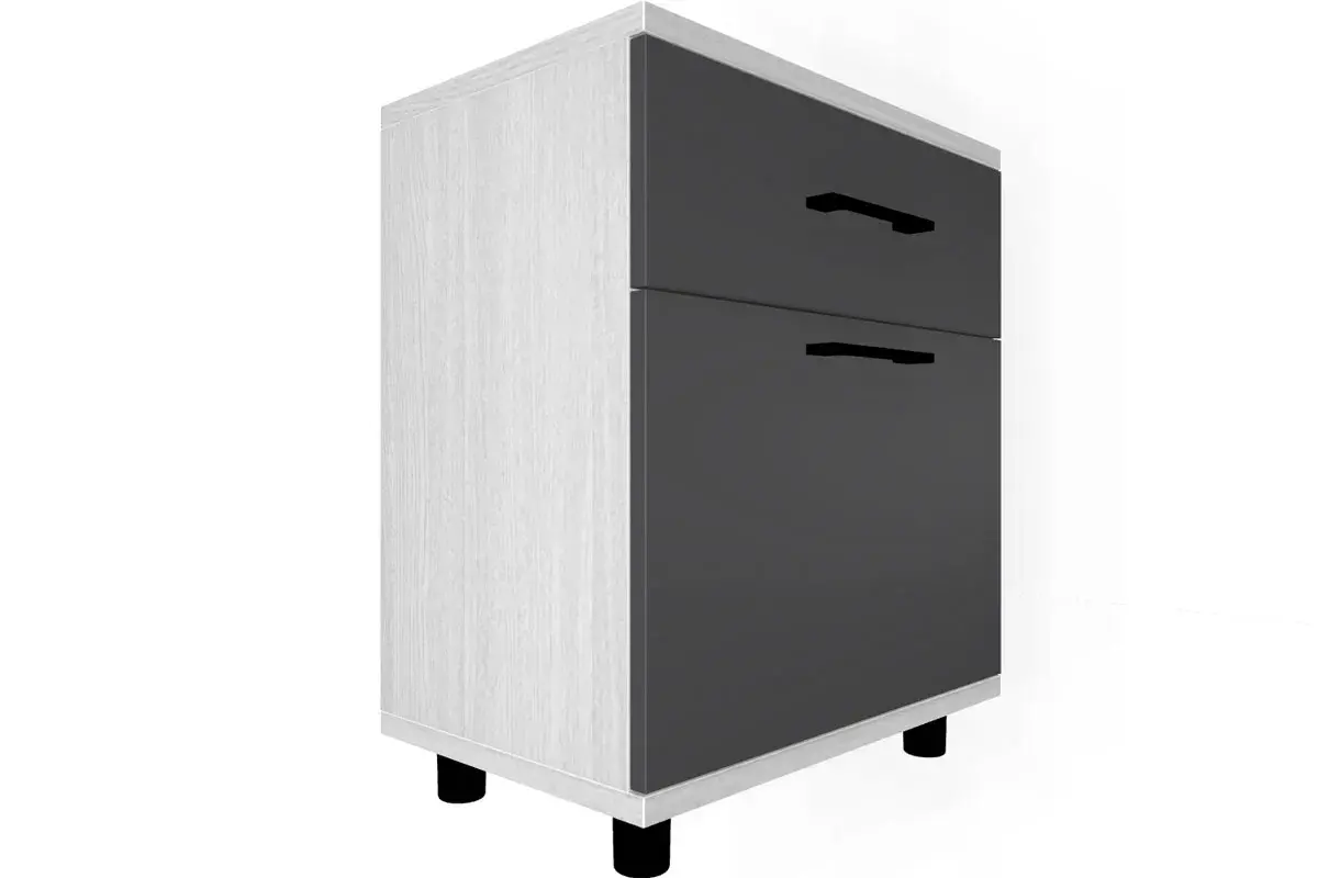 Спальня Грейс комплект 6 (Снежный Ясень/Антрацит матовый) - купить в Озерце